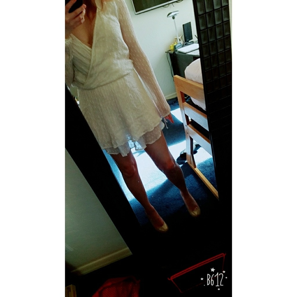 Free People Daliah Swiss Dot Mini Dress